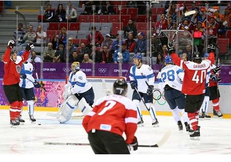 Photo hockey Jeux olympiques - Jeux olympiques - JO : Finlande vs Autriche - Logique mais pas ais