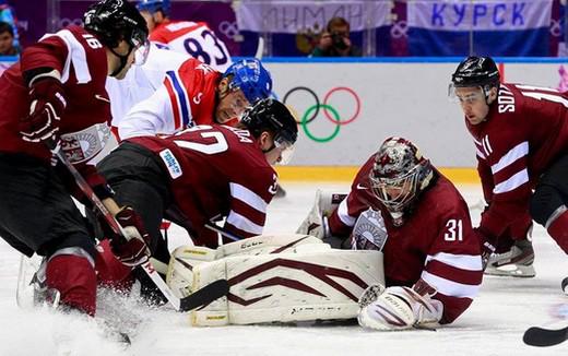 Photo hockey Jeux olympiques - Jeux olympiques - JO : Rp. Tchque vs - Lettonie - Les Tchques rebondissent