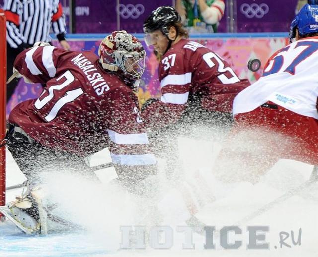 Photo hockey Jeux olympiques - Jeux olympiques - JO : Rp. Tchque vs - Lettonie - Les Tchques rebondissent