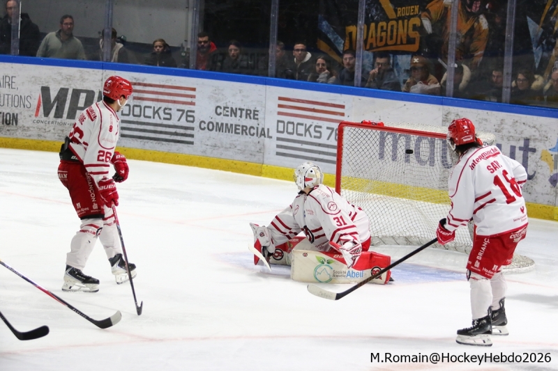 Photo hockey Ligue Magnus - Ligue Magnus  : 35�me journ�e : Rouen vs Brian�on  - LM : Des dragons hors du coup.