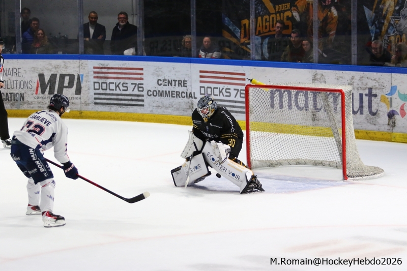 Photo hockey Ligue Magnus - Ligue Magnus  : 43�me journ�e : Rouen vs Angers  - Angers s�impose dans un match sans intensit�