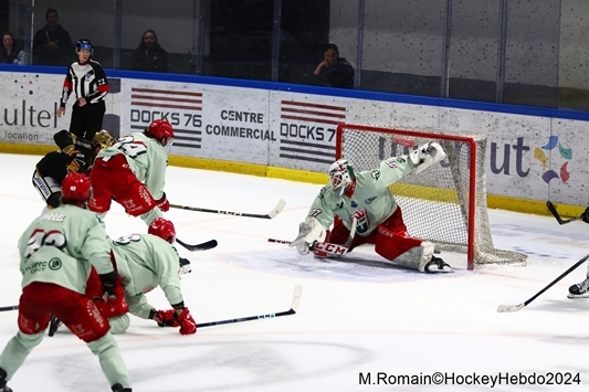 Photo hockey Ligue Magnus - Ligue Magnus - 1/2 Finale match 1 : Rouen vs Cergy-Pontoise - Festival offensif sur les bords de Seine.