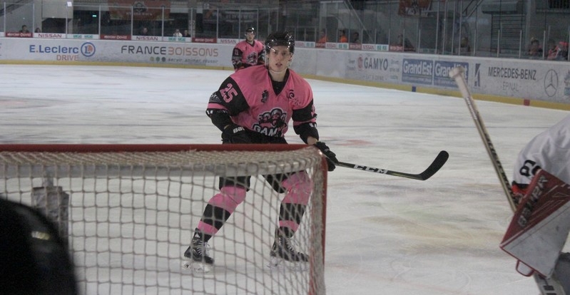 Photo hockey Ligue Magnus - Ligue Magnus : 11me journe : Epinal  vs Nice - Le rose leur russit
