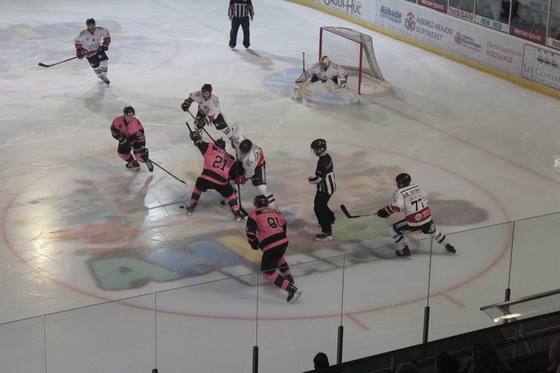 Photo hockey Ligue Magnus - Ligue Magnus : 11me journe : Epinal  vs Nice - Le rose leur russit