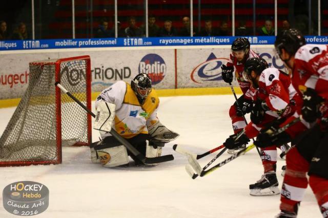 Photo hockey Ligue Magnus - Ligue Magnus : 15me journe : Chamonix / Morzine vs Strasbourg  - Dfaite de Pionniers  deux temps