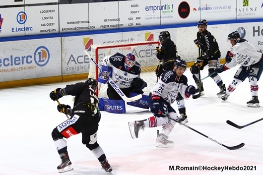 Photo hockey Ligue Magnus - Ligue Magnus : 18me journe : Rouen vs Angers  - LM : Une trs belle victoire dquipe pour Rouen
