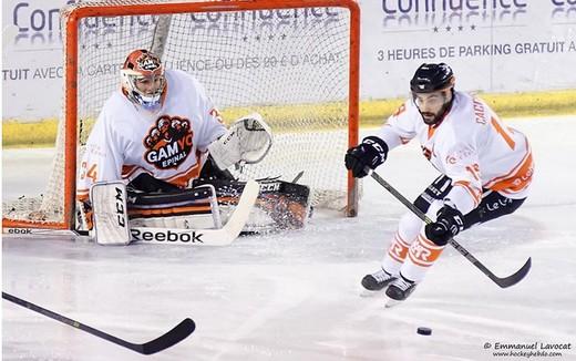 Photo hockey Ligue Magnus - Ligue Magnus : 18me journe : Strasbourg  vs Epinal  - Le Gamyo au finish 