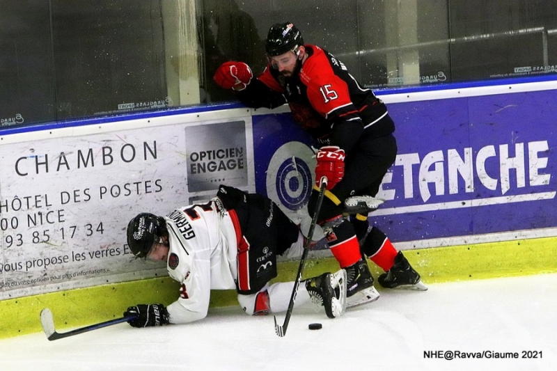 Photo hockey Ligue Magnus - Ligue Magnus : 19me journe : Nice vs Mulhouse - Bouscul, Nice simpose au finish