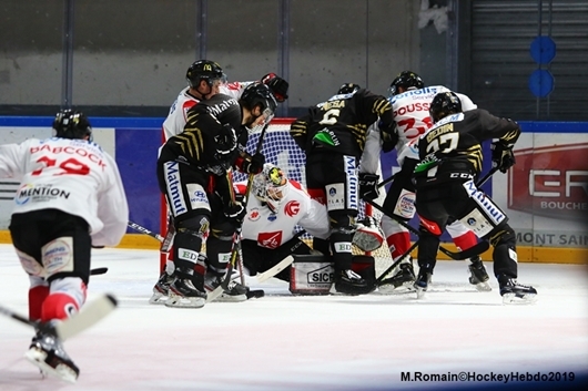 Photo hockey Ligue Magnus - Ligue Magnus : 25me journe : Rouen vs Amiens  - Les Dragons de Rouen flambent