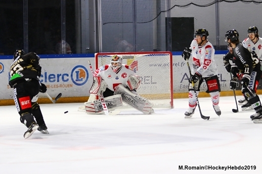 Photo hockey Ligue Magnus - Ligue Magnus : 25me journe : Rouen vs Amiens  - Les Dragons de Rouen flambent