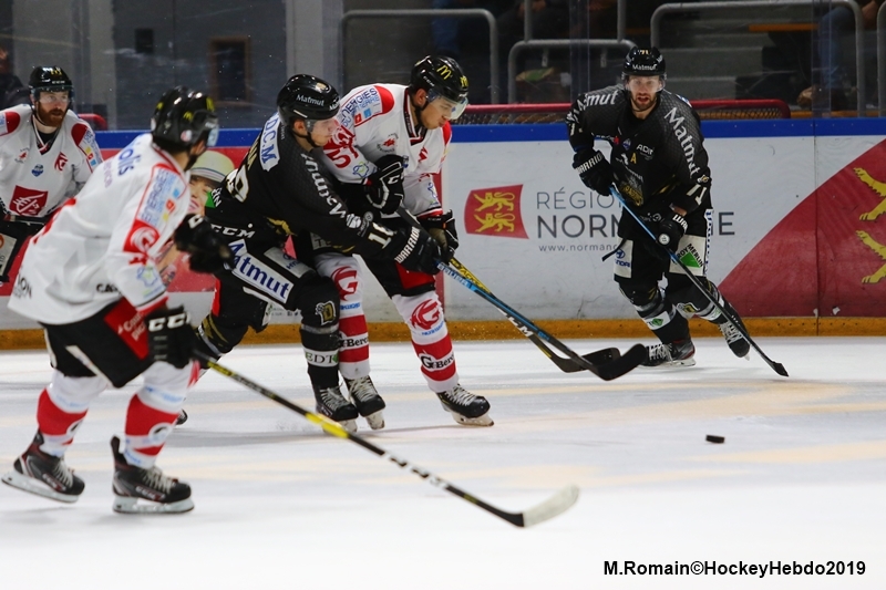 Photo hockey Ligue Magnus - Ligue Magnus : 25me journe : Rouen vs Amiens  - Les Dragons de Rouen flambent