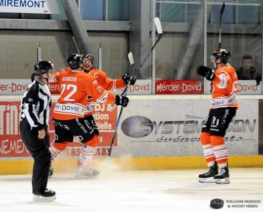 Photo hockey Ligue Magnus - Ligue Magnus : 26me journe : Epinal  vs Lyon - Epinal  dauphin  de saison rgulire