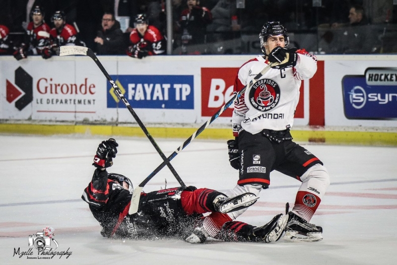 Photo hockey Ligue Magnus - Ligue Magnus : 31me journe : Bordeaux vs Mulhouse - Le coup-double des Scorpions  Mriadeck !
