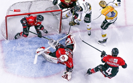 Photo hockey Ligue Magnus - Ligue Magnus : 40me journe : Amiens  vs Rouen - Amiens cde devant Rouen