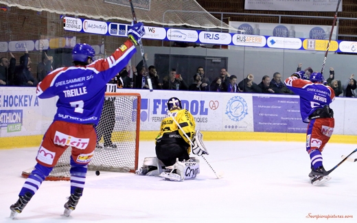 Photo hockey Ligue Magnus - Ligue Magnus : 42me journe : Mulhouse vs Rouen - Des Dragons piqus au vif 