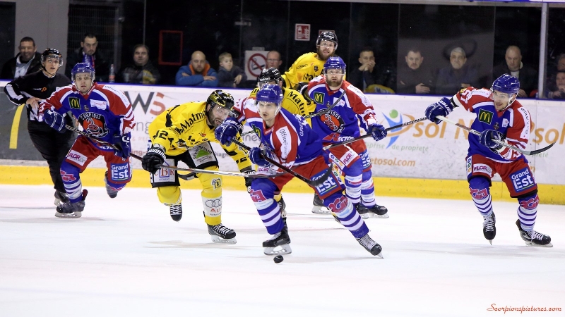 Photo hockey Ligue Magnus - Ligue Magnus : 42me journe : Mulhouse vs Rouen - Des Dragons piqus au vif 