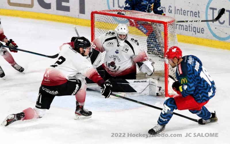 Photo hockey Ligue Magnus - Ligue Magnus : 4me journe  : Grenoble  vs Mulhouse - Grenoble sextirpe du pige des Scorpions.