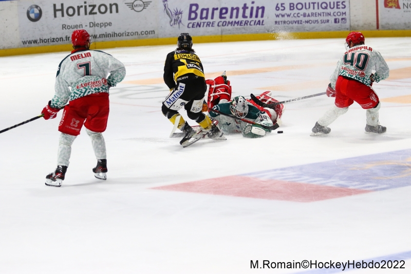 Photo hockey Ligue Magnus - Ligue Magnus : 6me journe  : Rouen vs Cergy-Pontoise - Les dragons tout feu tout flamme.