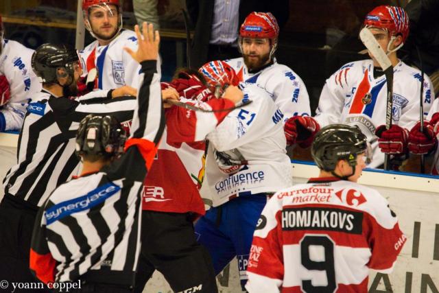 Photo hockey Ligue Magnus - Ligue Magnus : 6me journe : Chamonix / Morzine vs Lyon - Souffrance