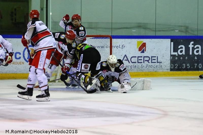 Photo hockey Ligue Magnus - Ligue Magnus : 7me journe : Rouen vs Anglet - Rouen sen sort bien