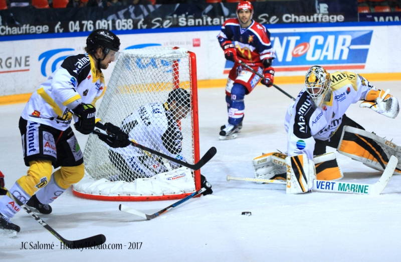Photo hockey Ligue Magnus - Ligue Magnus : demi-finale, match 1 : Grenoble  vs Rouen - LM : Une premire manche de haut-vol de Dragons !
