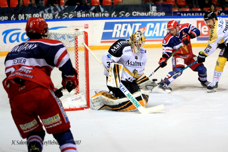 Photo hockey Ligue Magnus - Ligue Magnus : demi-finale, match 1 : Grenoble  vs Rouen - LM : Une premire manche de haut-vol de Dragons !