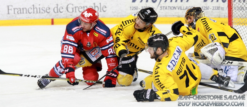 Photo hockey Ligue Magnus - Ligue Magnus : finale, match 1 : Grenoble  vs Rouen - Rouen commence idalement cette finale !