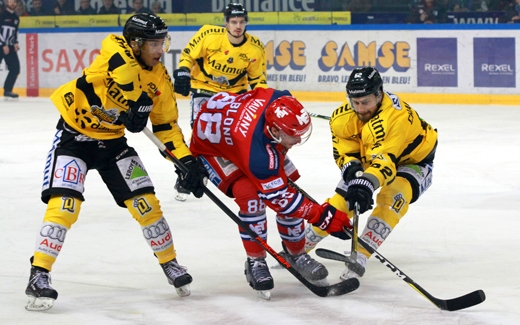 Photo hockey Ligue Magnus - Ligue Magnus : finale, match 1 : Grenoble  vs Rouen - Rouen commence idalement cette finale !