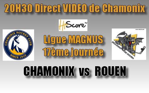 Photo hockey Ligue Magnus - Ligue Magnus - LIVE  - Chamonix - Rouen.