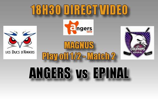 Photo hockey Ligue Magnus - Ligue Magnus - LIVE VIDEO : Angers vs Epinal - Match 2 18H30
