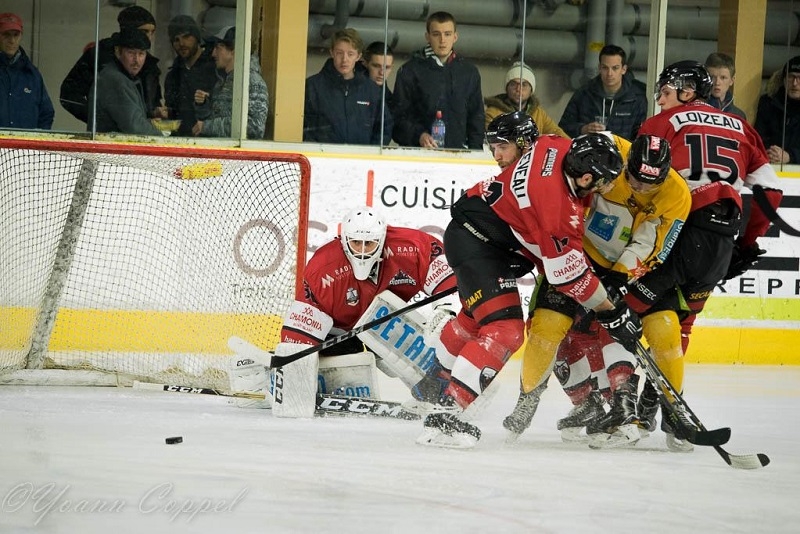 Photo hockey Ligue Magnus - Ligue Magnus : poule de maintien, 3me journe : Chamonix  vs Strasbourg  - Chamonix  1 = Strasbourg