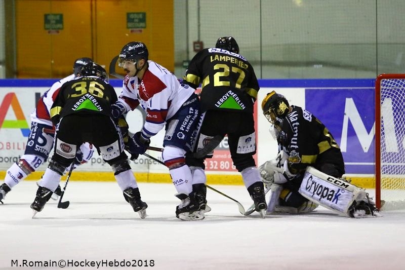 Photo hockey Ligue Magnus - Ligue Magnus : quart de finale, match 1 : Rouen vs Angers  - Rouen prend les devants.