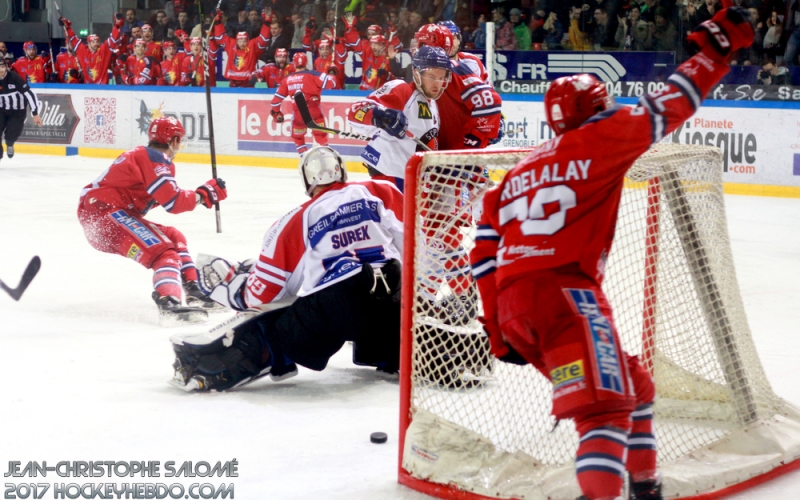 Photo hockey Ligue Magnus - Ligue Magnus : quart de finale, match 5 : Grenoble  vs Mulhouse - Grenoble se fait peur