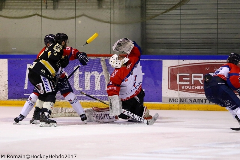 Photo hockey Ligue Magnus - Ligue Magnus : quart de finale, match 5 : Rouen vs Angers  - LM : Rouen reprend la main.
