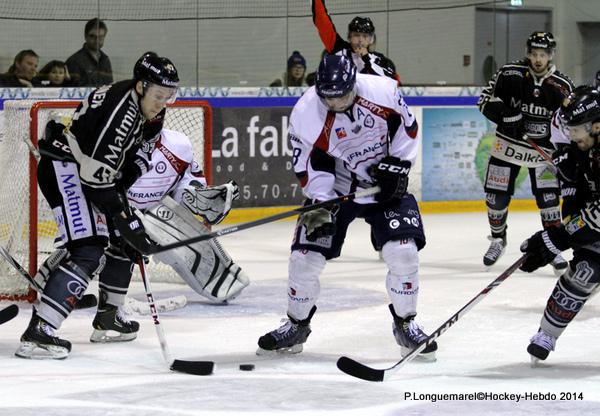 Photo hockey Ligue Magnus - LM playoff 1/2 finale, match 5 : Rouen vs Angers  - Rouen-Angers : et de deux.