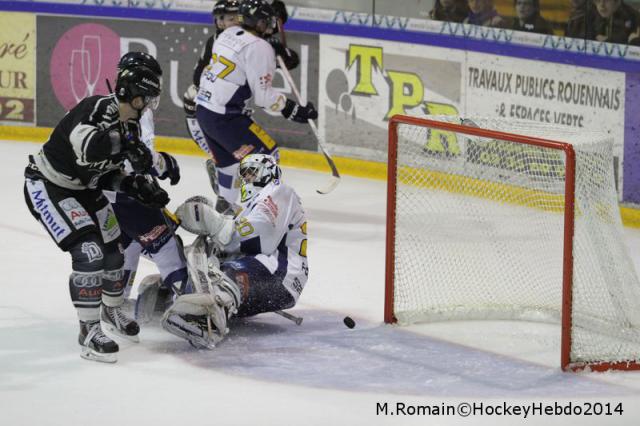 Photo hockey Ligue Magnus - LM playoff 1/4 de finale, match 1 : Rouen vs Chamonix  - Les Dragons sans piti.