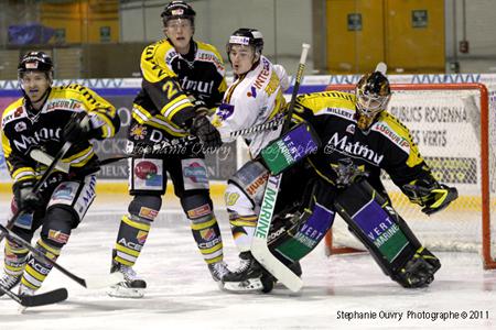 Photo hockey Ligue Magnus - LM playoffs : 1/4 de finale, match 1 : Rouen vs Morzine-Avoriaz - Un rveil tardif mais suffisant.