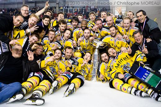 Photo hockey Ligue Magnus - LM playoffs : finale, match 3 : Strasbourg  vs Rouen - Une victoire en jaune et noir