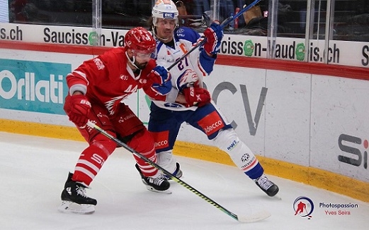 Photo hockey Suisse - National League -  : Lausanne vs Zrich - Pris au cou, Zrich cde  Lausanne