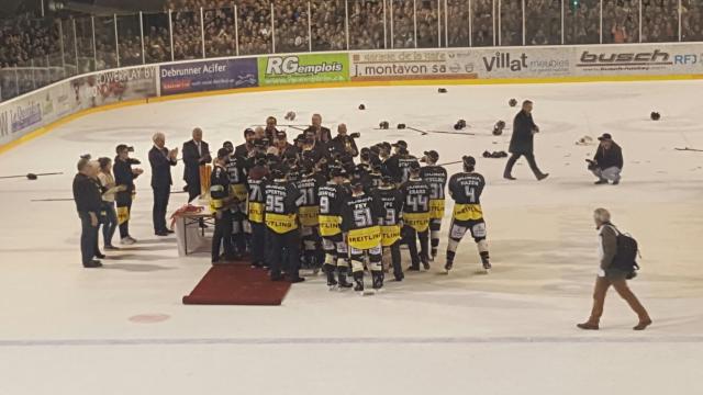Photo hockey Suisse - Swiss League - Suisse - Swiss League : Ajoie (HC Ajoie) - Barras offre le titre au HCA