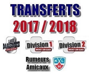 Photo hockey Transferts 2019/2020 - Transferts 2019/2020 - Transferts 2017/2018 : Tout savoir...