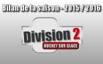 Division 2 - Bilan de la saison  2015-2016