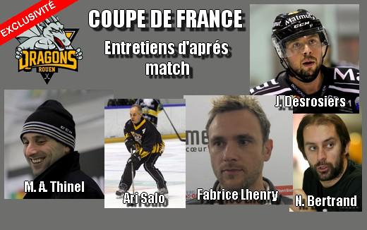 Photo hockey CDF : Interviews Rouenaises - Coupe de France