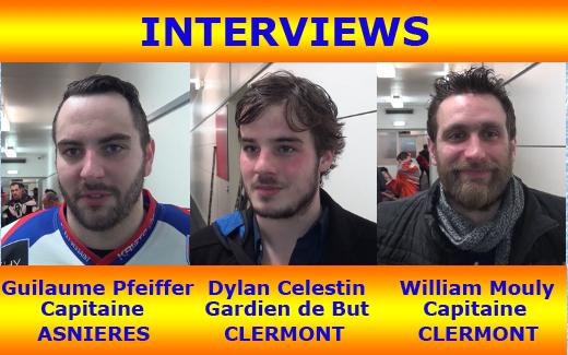 Photo hockey Clermont VS Asnires - Interviews - Division 2