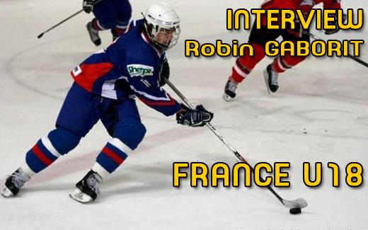 Photo hockey CM U18 : Interview Robin Gaborit - Championnats du monde