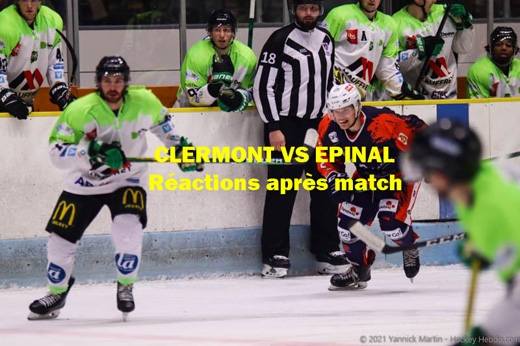 Photo hockey D1 - Clermont vs Epinal : Ractions aprs match  - Division 1