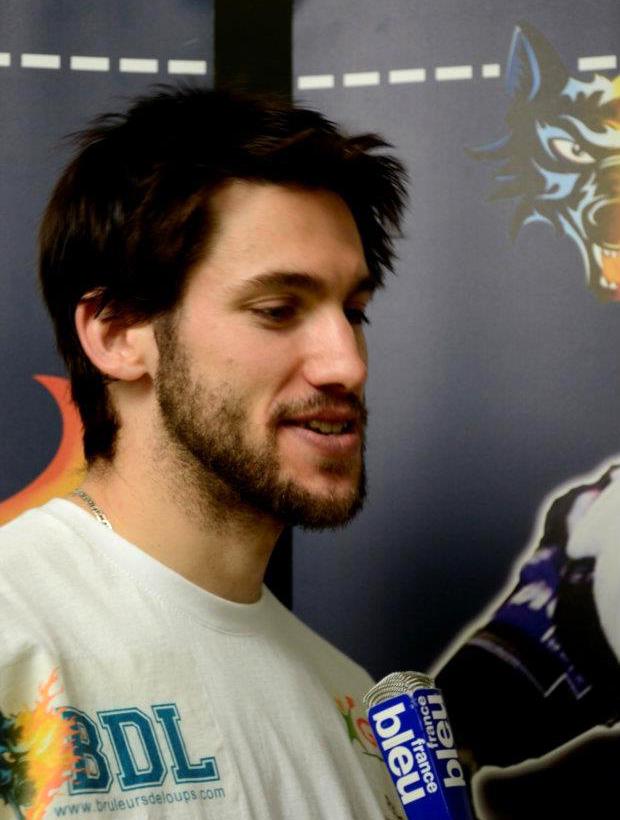 Photo hockey Grenoble - Chamonix : S. Gros et A. Rouleau - Ligue Magnus