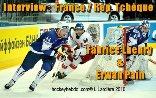Photo hockey Hockey Mondial 10 : Interview France / Rep. Tchque - Championnats du monde