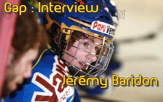Photo hockey Interview : Jrmy Baridon - Ligue Magnus : Gap  (Les Rapaces)