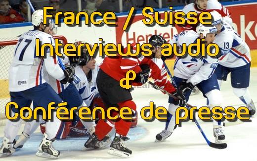 Photo hockey Interview aprs France-Suisse - Equipes de France